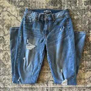 Rewash Ripped Blue Denim Jeans